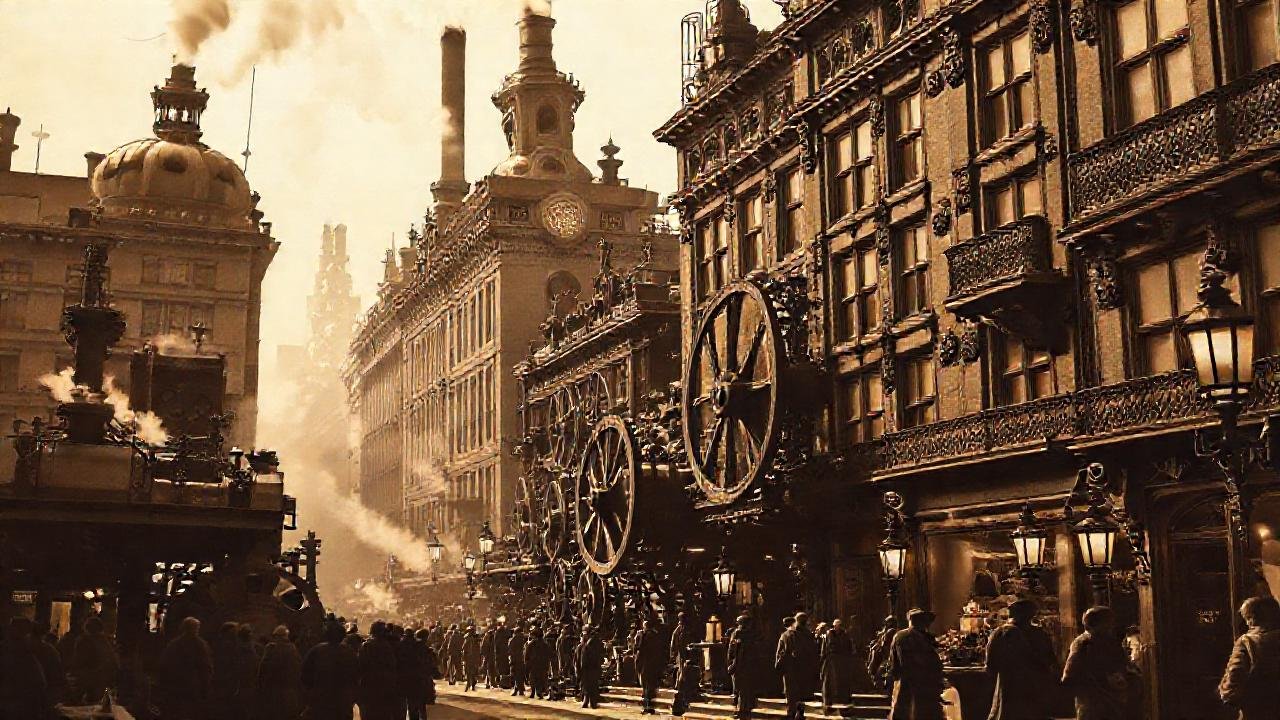 Ciudad victoriana: tecnología, sombras y época