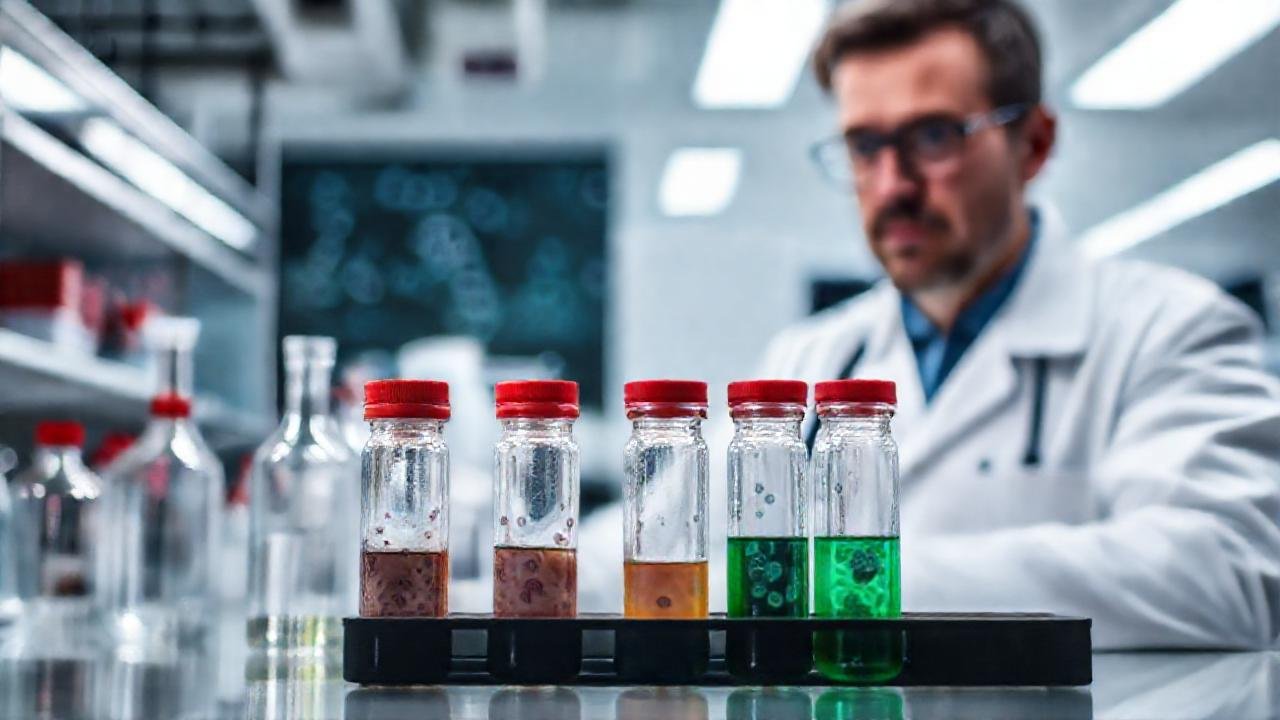 Investigación científica inquieta, células cancerosas difusas