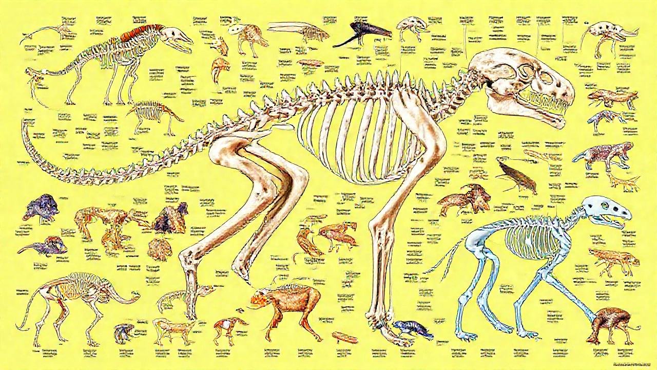 Esquema educativo de animales científicos