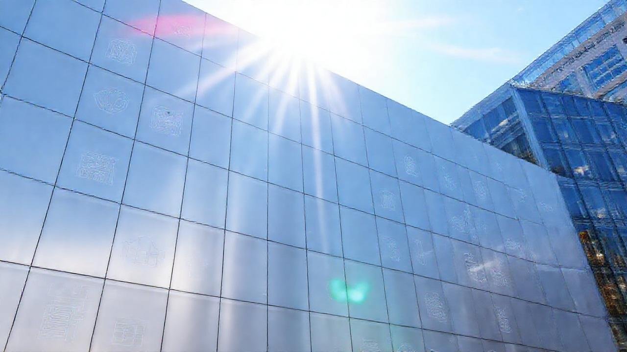 Un edificio moderno y eficiente refleja la luz