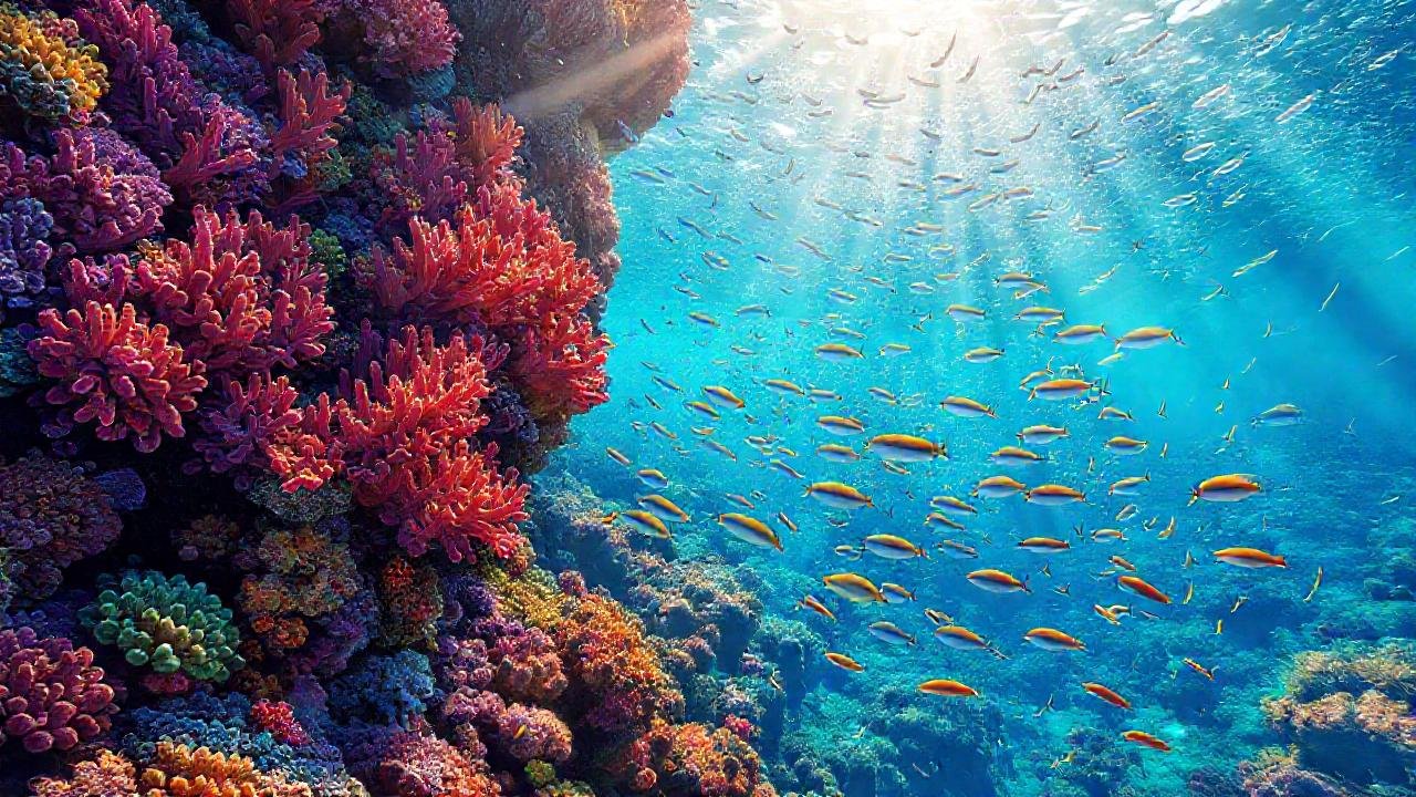 Arrecife de coral: vida marina vibrante