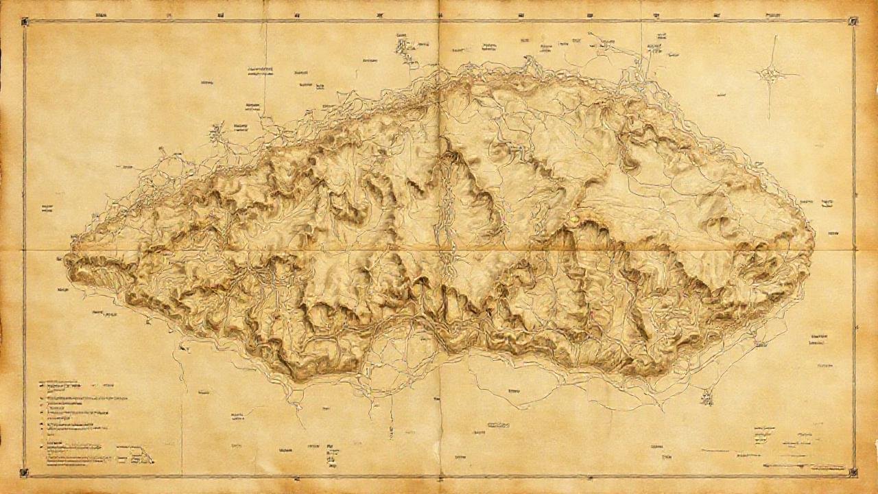 Mapa geológico detallado y antiguo