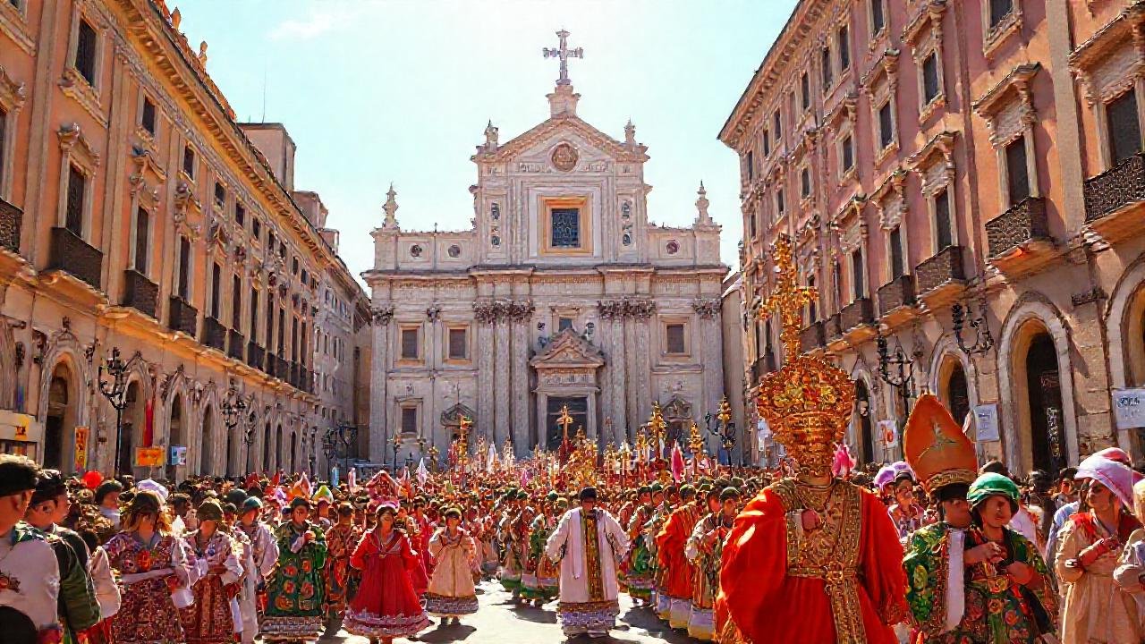 Una catedral italiana celebra un festival vibrante
